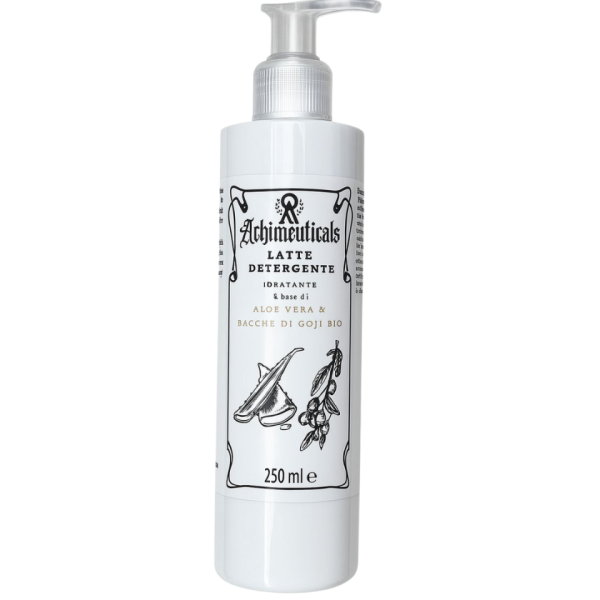 Latte detergente viso con aloe vera e bacche di goji biologiche – Idratante e antiossidante