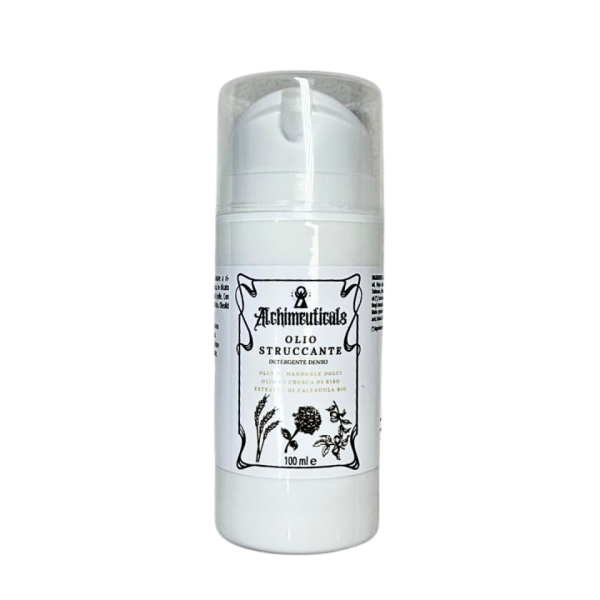 Olio struccante denso con olio di mandorle dolci, crusca di riso e calendula bio – 100ml