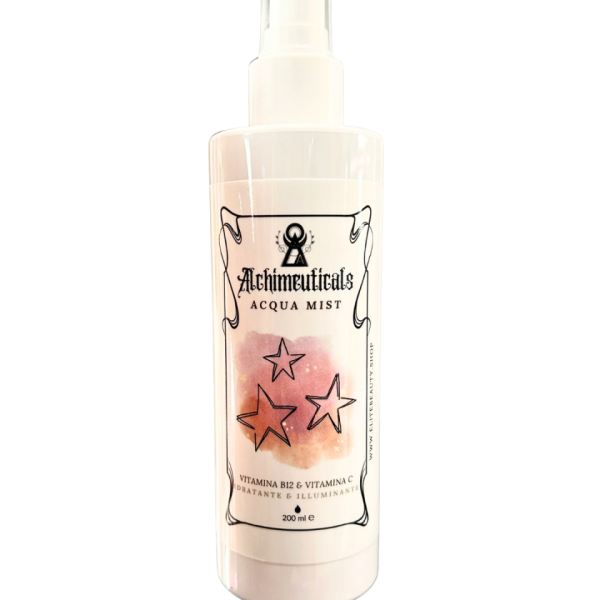 Acqua mist viso con vitamina B12 e C, idratante e illuminante